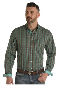 Men's Rough Stock Button Down Shirt #RSMSOBRYT3