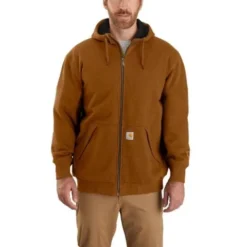 Men's Carhartt Rain Defender Loose Fit Midweight Thermal-Lined Full-Zip Sweatshirt #104078 -Cowboy Couture Shop 104078 B00 480x480 1