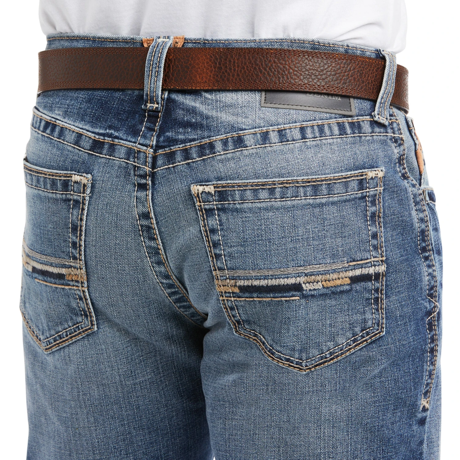 Men's Ariat M4 Low Rise Stretch Longspur Stackable Straight Leg Jean #10036879 2 Men's Ariat M4 Low Rise Stretch Longspur Stackable Straight Leg Jean #10036879 - Image 2