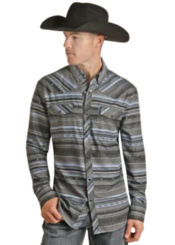 Men's Rock & Roll Cowboy Snap Front Shirt #RRMSOSRYZO