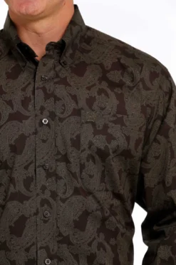 Men's Cinch Brown Button Down Shirt #MTW1105489 -Cowboy Couture Shop 21b7e24234c47f418a750f808e0bc9f3