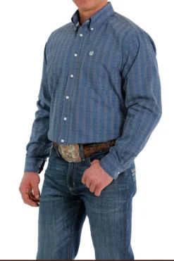 Men's Cinch Blue Button Down Shirt #MTW1105507BLU -Cowboy Couture Shop 2b7169b1652a2eb8c7649b06e2815d0c