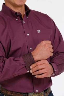 Men's Cinch Solid Purple Button Down Shirt #MTW1105484 -Cowboy Couture Shop 515abd6affd957efcad663717617872b