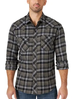 Men's Wrangler Retro Snap Front Flannel Shirt #112318786X