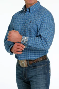 Men's Cinch Blue Button Down Shirt #MTW1105511LTB -Cowboy Couture Shop 6a9bb3081a8120c3b6bcd65afbabe30c