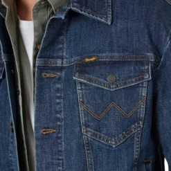 Men's Wrangler Retro Unlined Denim Jacket #74188BZ -Cowboy Couture Shop 74188BZ BD02 SWBD PRD scaled