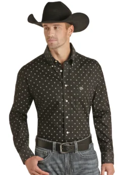 Men's Rock & Roll Cowboy Button Down Shirt #RRMSODRZ1B