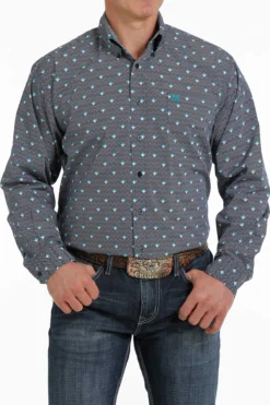 Men's Cinch Button Down Shirt #MTW1105302NAV -Cowboy Couture Shop 8388656ca7c45298eec2d8651514536c
