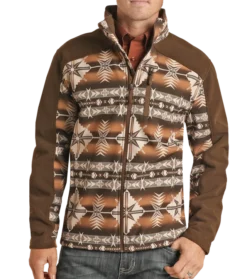 Men's Panhandle Aztec Print Soft Shell Jacket #PRMO92RZY6 -Cowboy Couture Shop PRMO92RZY6 22 50899