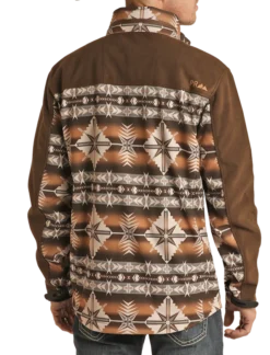 Men's Panhandle Aztec Print Soft Shell Jacket #PRMO92RZY6 -Cowboy Couture Shop PRMO92RZY6 C 76591