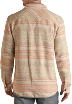 Men's Panhandle Taupe Aztec Shirt Jacket #RRMO92RZWN -Cowboy Couture Shop RRMO92RZWN AZ 03208