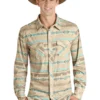 Men's Rock & Roll Cowboy Dutton Down Shirt #RRMSODRZ0S