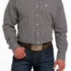 Men's Cinch Brown Button Down Shirt #MTW1105481