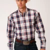 Men's Roper Button Down Shirt #03-001-0378-4048BU