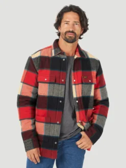 Men's Wrangler Lined Flannel Shirt Jacket #112318496