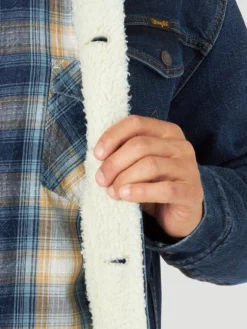 Men's Wrangler Retro Lined Denim Jacket #112318302 -Cowboy Couture Shop f876a2ebd38d80e1fa266847a4df1350 scaled