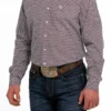 Men's Cinch Purple Button Down Shirt #MTW1105482