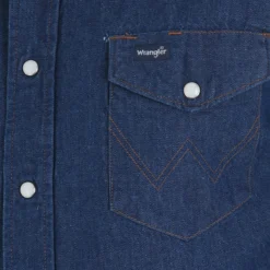 Men's Wrangler Authentic Cowboy Cut Snap Front Work Shirt #MS3127BX (Big And Tall) -Cowboy Couture Shop ww re MS3127B hr 2 70dffdc6 abb2 4495 9334 8fdfad12d440